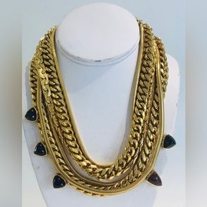 Lizzie Fortunato "The Renegade" Multi Chain Statement Collar NECKLACE